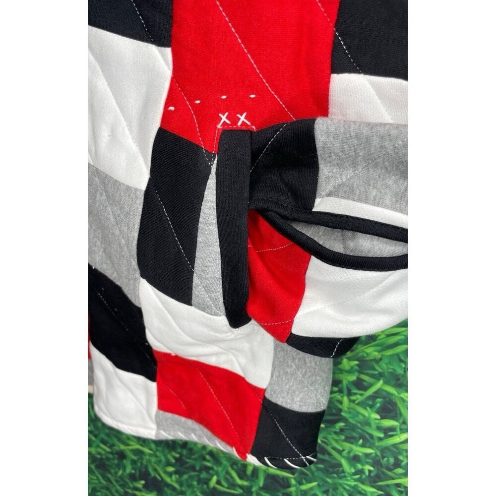 NEW One 432 Wave Panel Shirt Jacket Shacket Womens Small Quilted Stitch Handmade - Picture 4 of 9